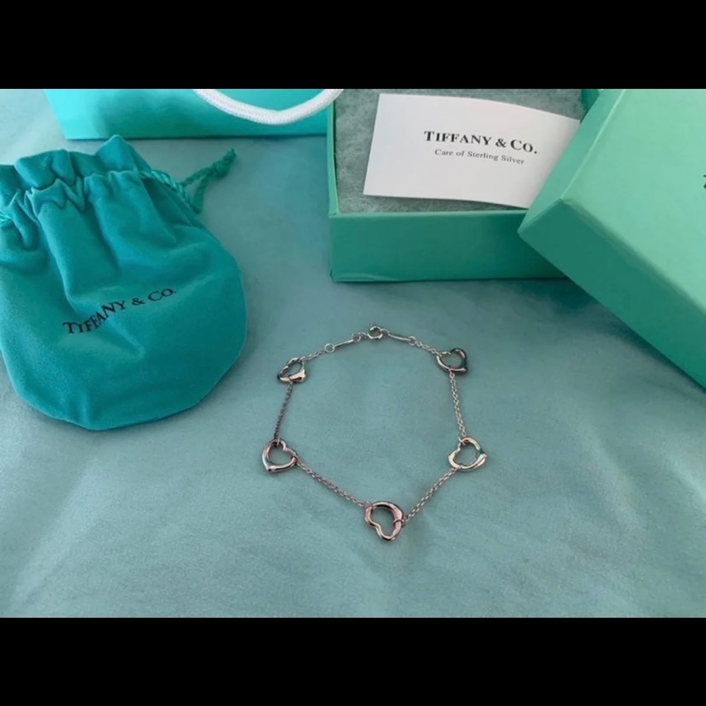 Tiffany & Co. Elsa Peretti 5 Open Heart Bracelet